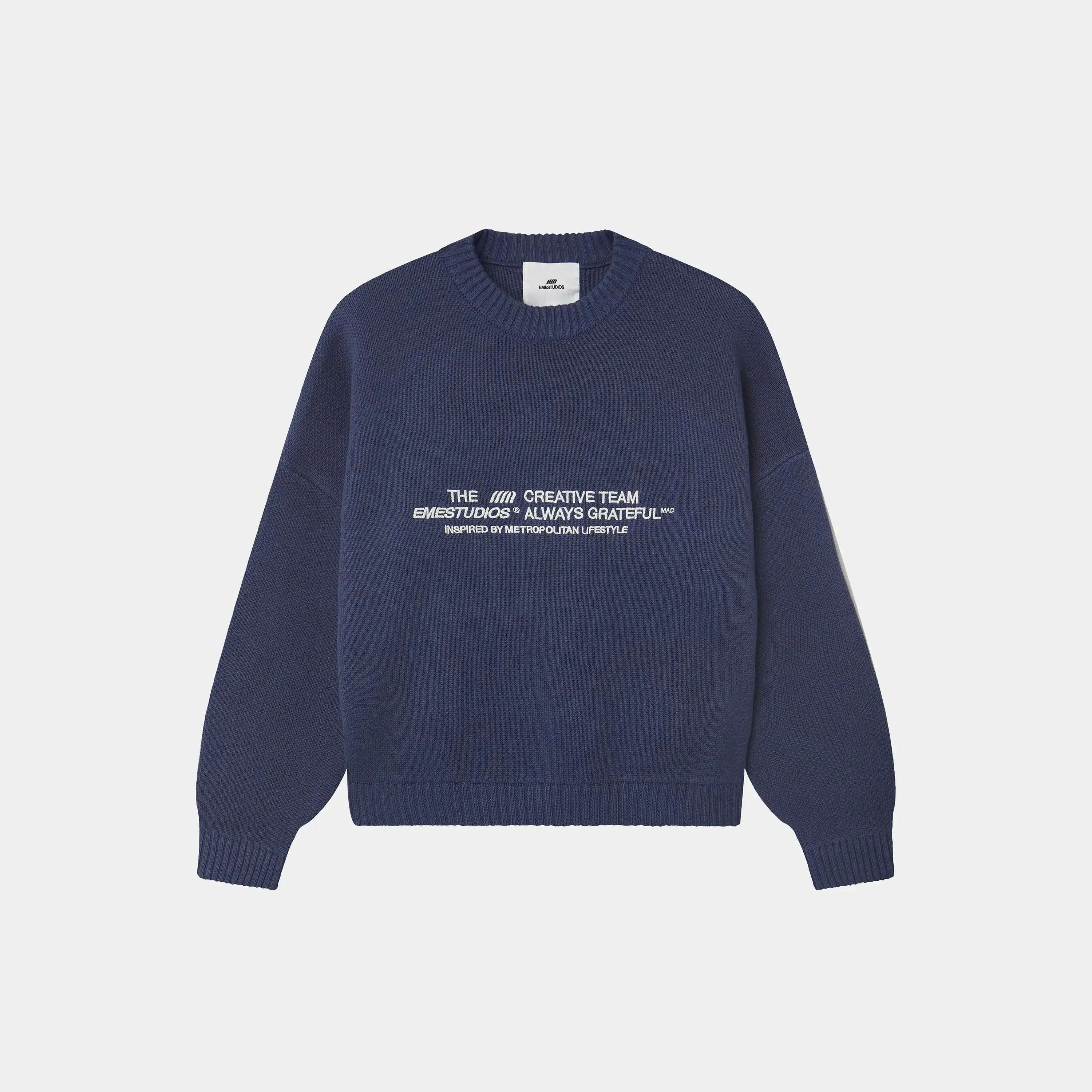 Metro Vintage Indigo Knit Sweater sold by EME STUDIOS