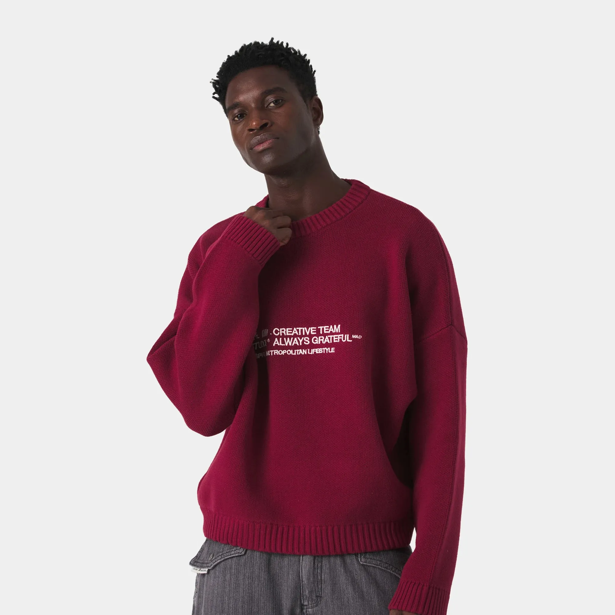 Metro Cabernet Knit Sweater sold by EME STUDIOS product image thumbnail 3