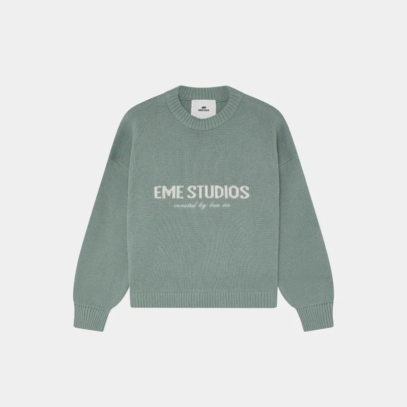 Master Aqua Green Knit Sweater sold by EME STUDIOS