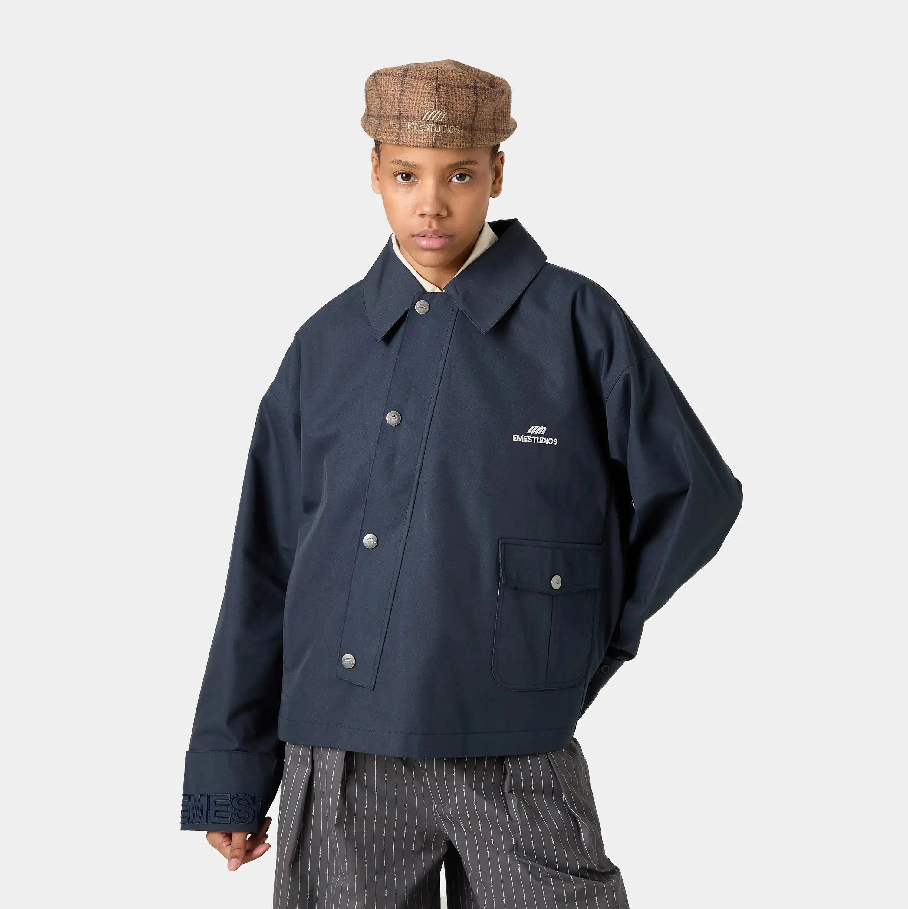 Lizi Navy Trench Jacket sold by EME STUDIOS product image thumbnail 2