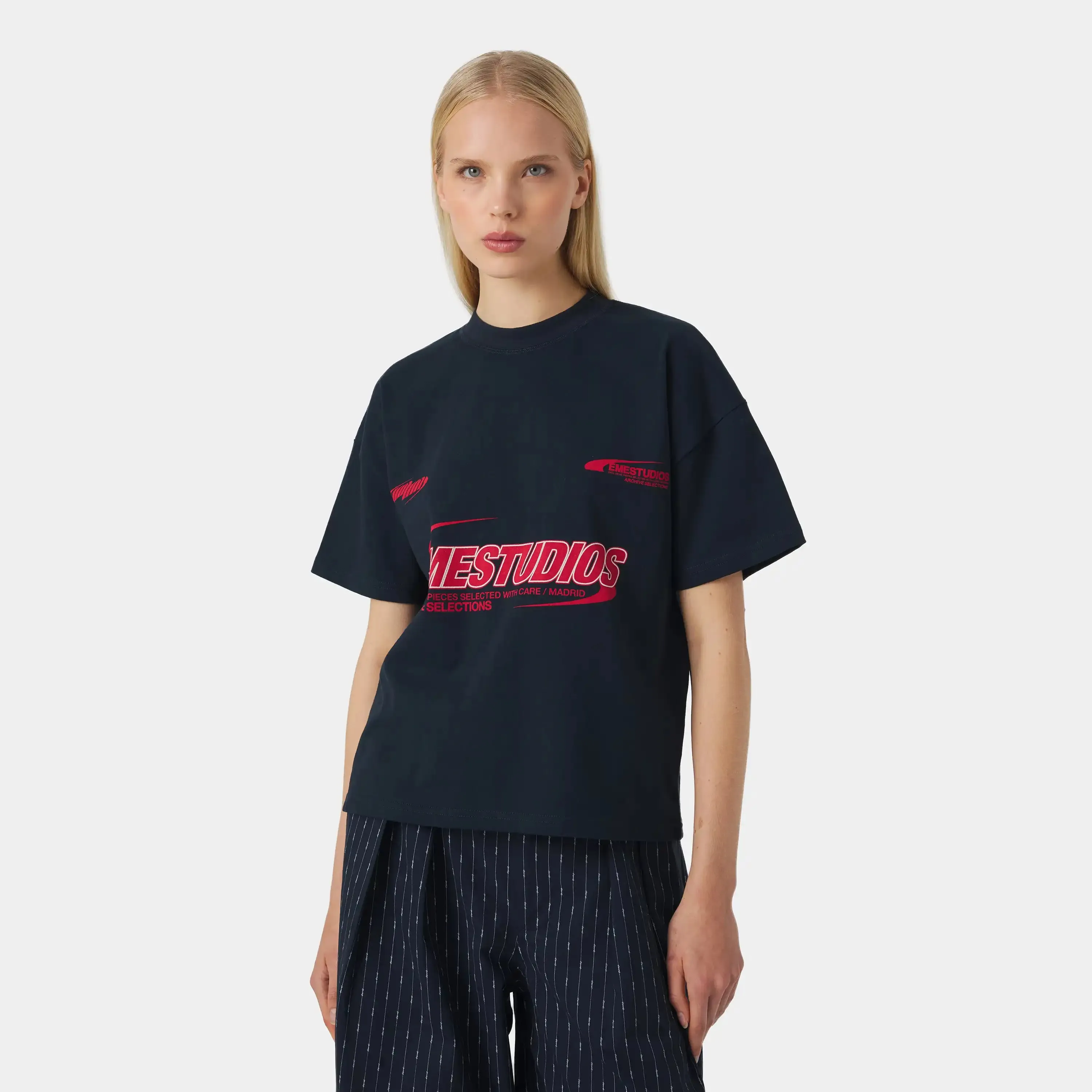 Tracer Navy Oversized Tee sold by EME STUDIOS product image thumbnail 3