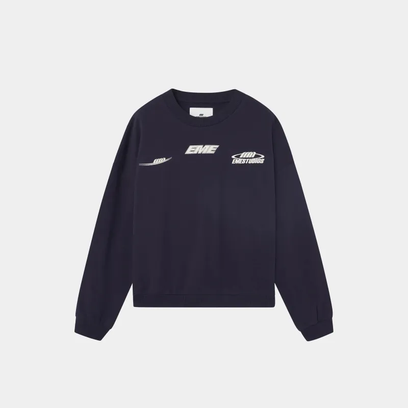 Zenit Navy Oversized Crewneck sold by EME STUDIOS