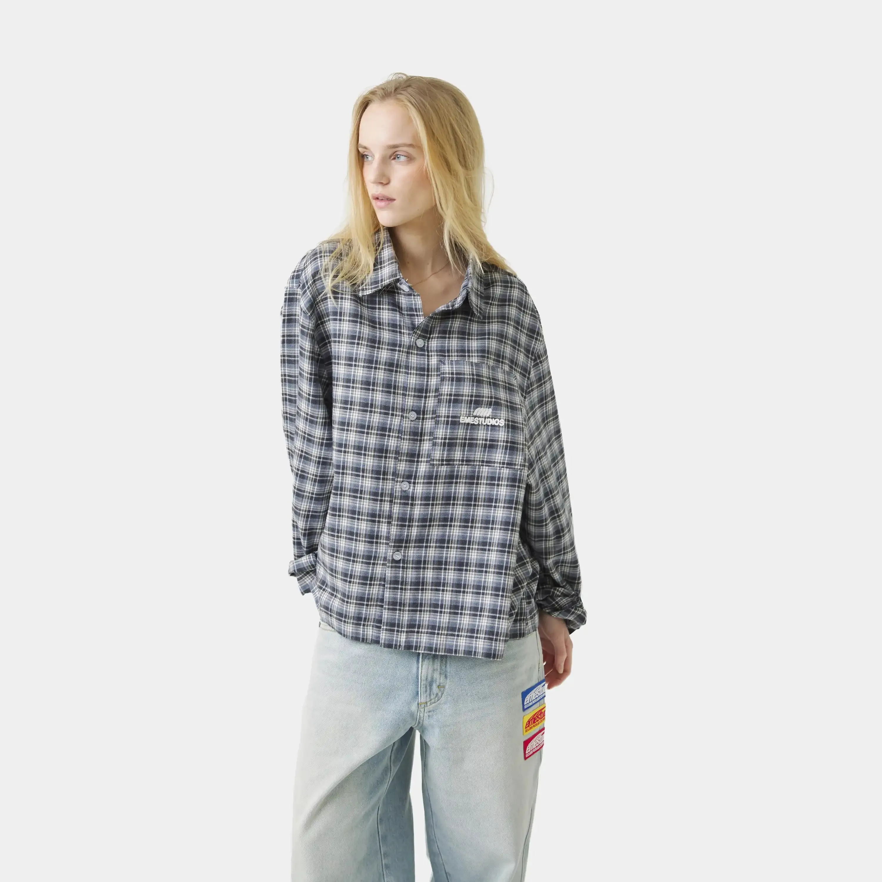 Ivy Navy Boxy Shirt sold by EME STUDIOS product image thumbnail 4