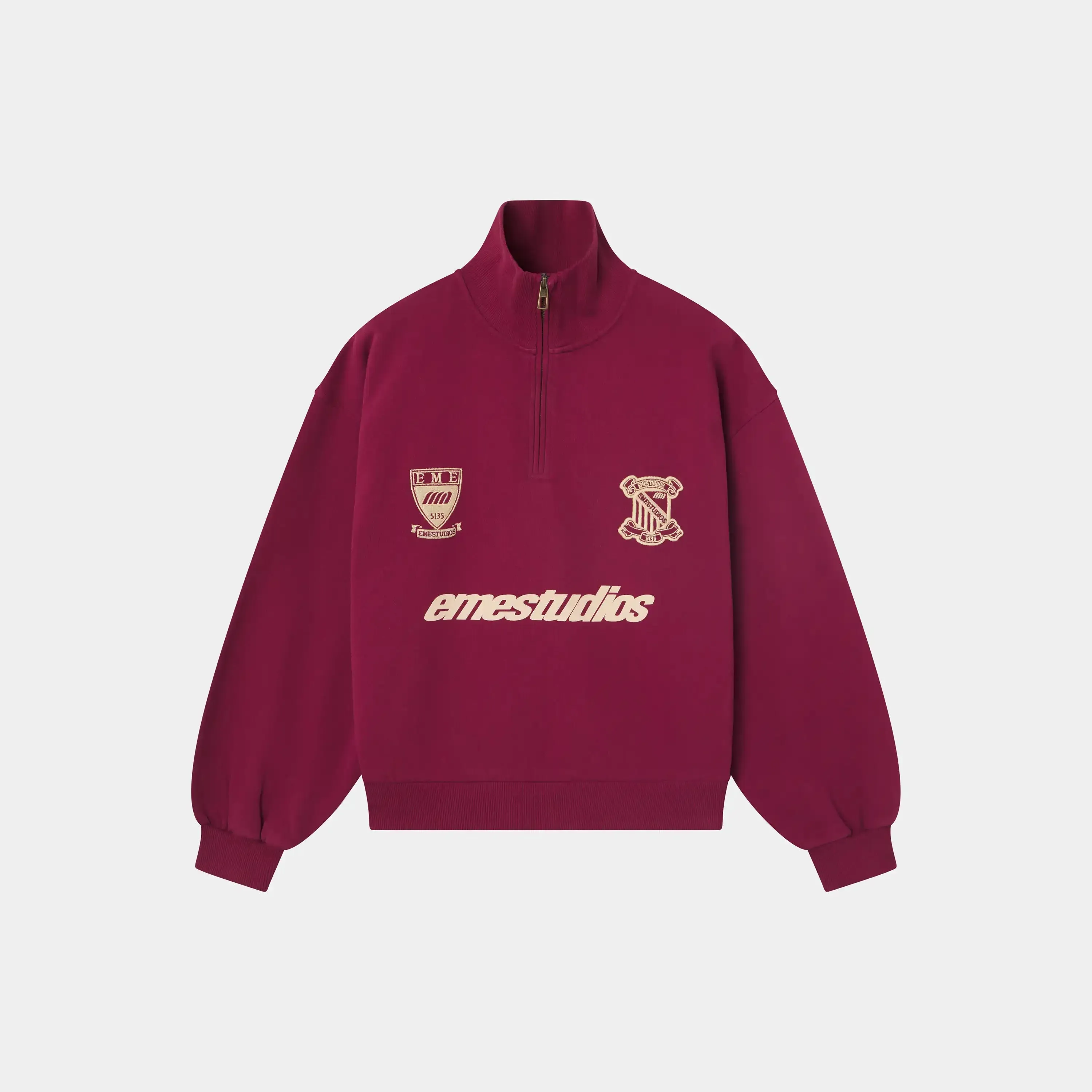 Peak Burgundy Half Zip sold by EME STUDIOS