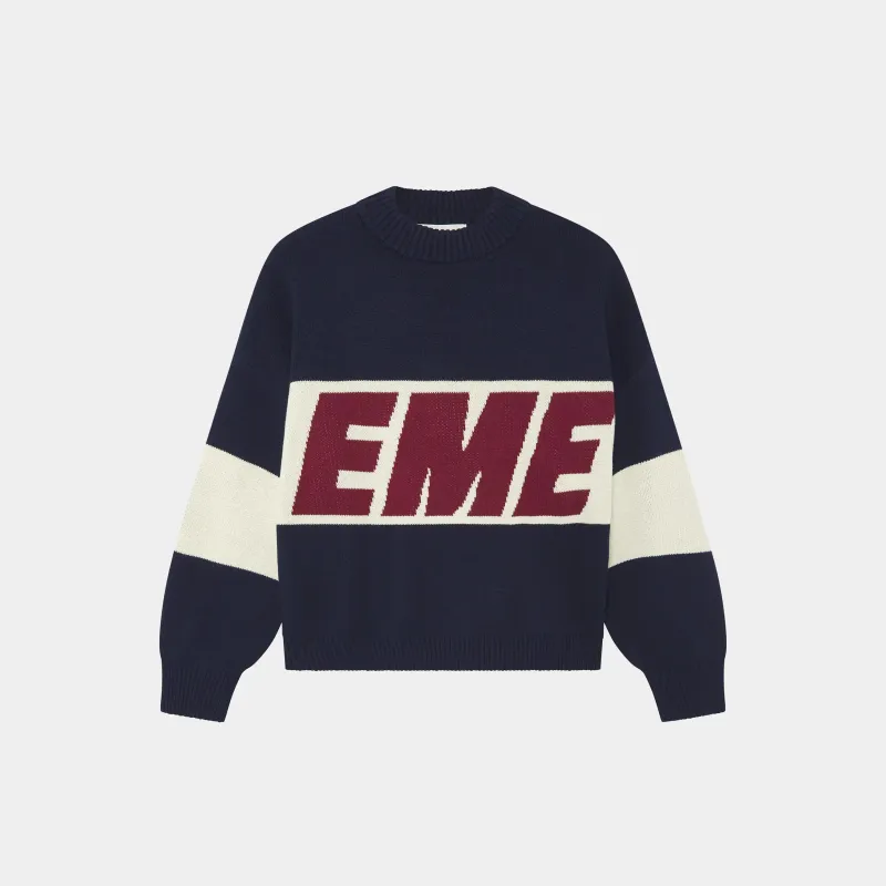 Thrill Navy Master Knit Sweater sold by EME STUDIOS