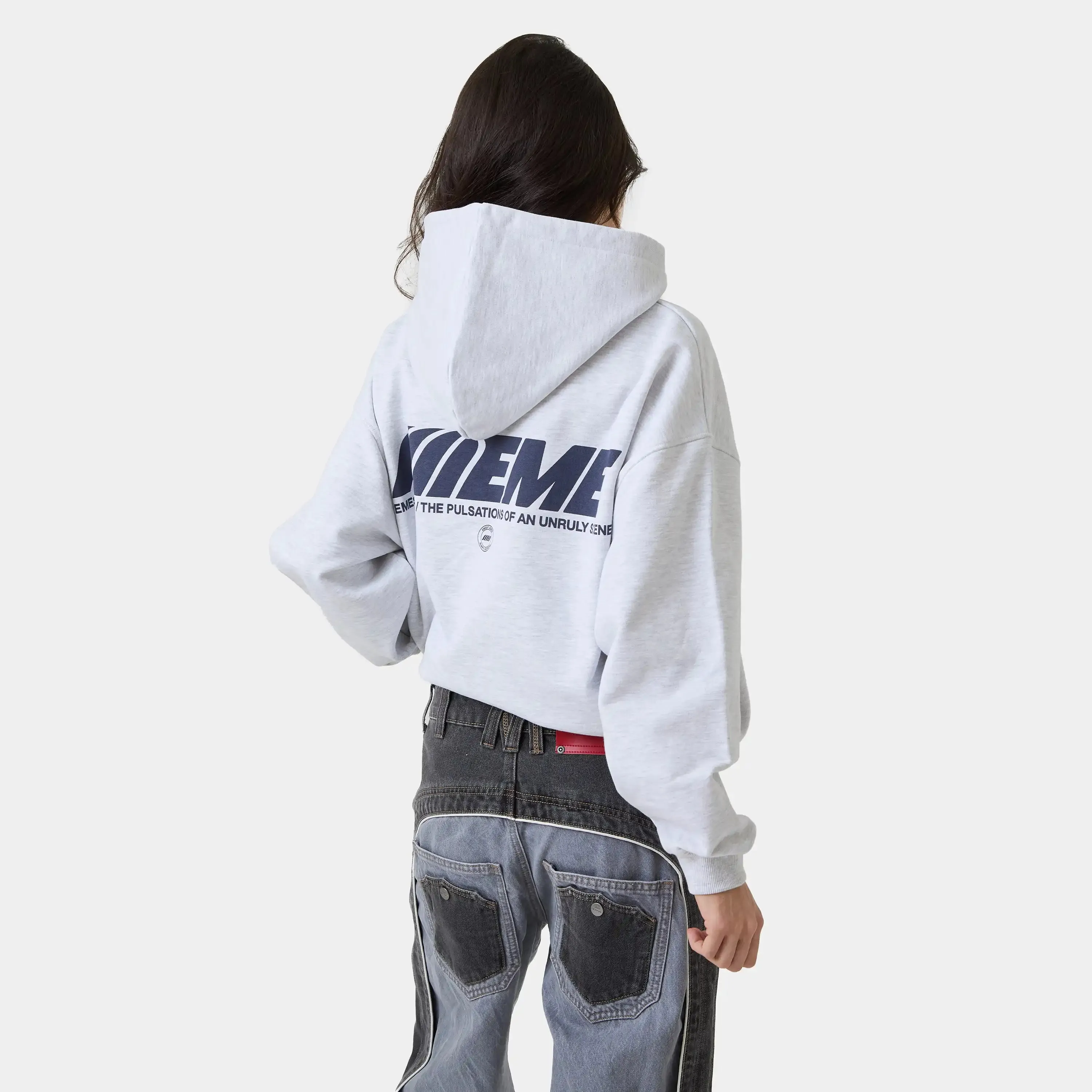 Peyas Heather Grey Oversized Hoodie sold by EME STUDIOS product image thumbnail 3