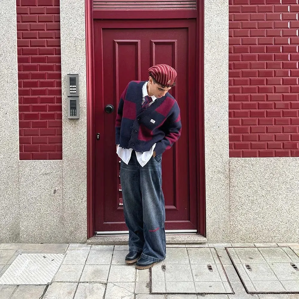 Ivy Squared Navy Port Jacquard Knit Cardigan sold by EME STUDIOS product image thumbnail 2