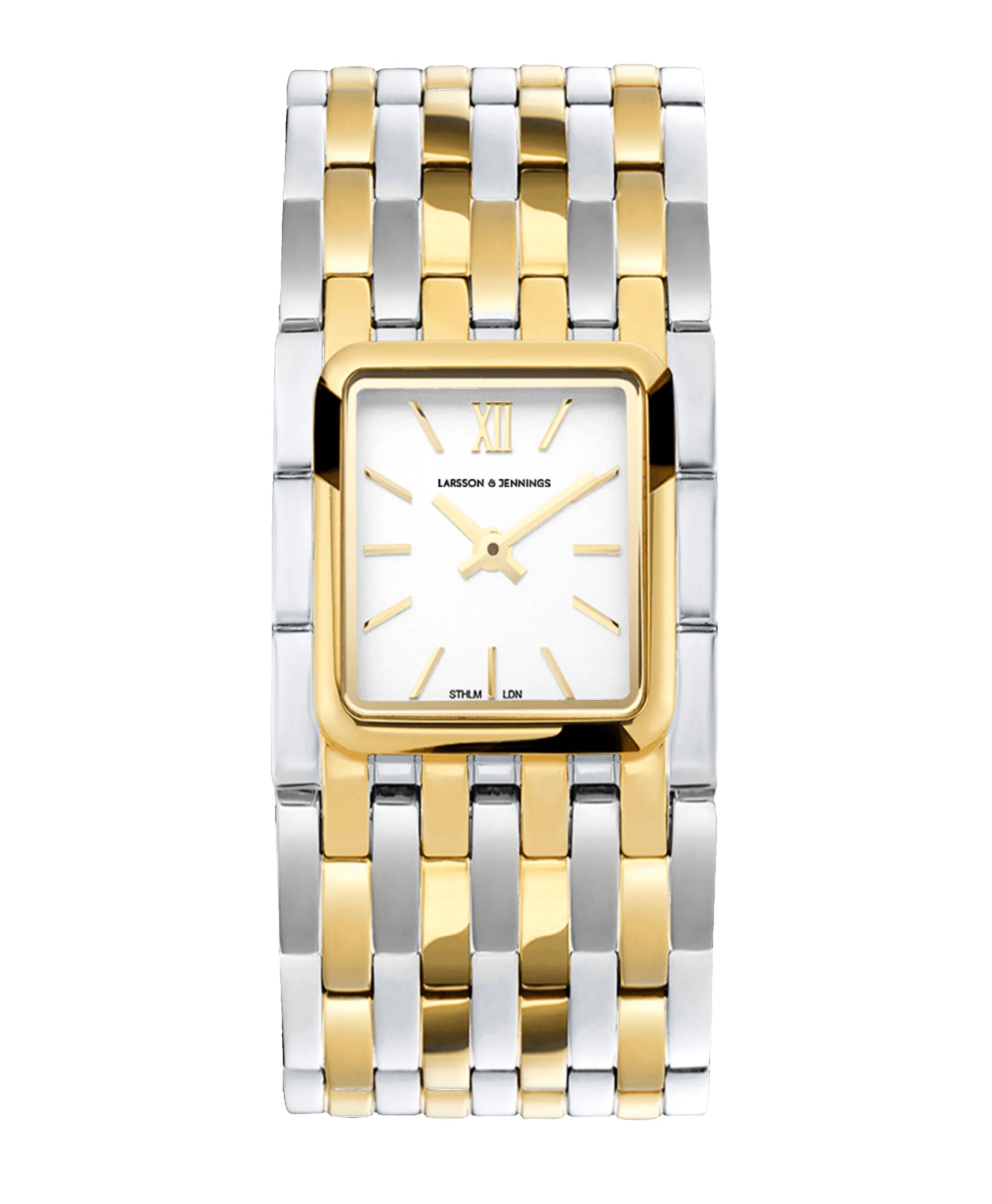 Tribeca Mixed Gold White 24mm sold by Larsson & Jennings