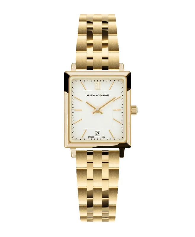 Boyfriend Mini Classic Gold White 31mm sold by Larsson & Jennings