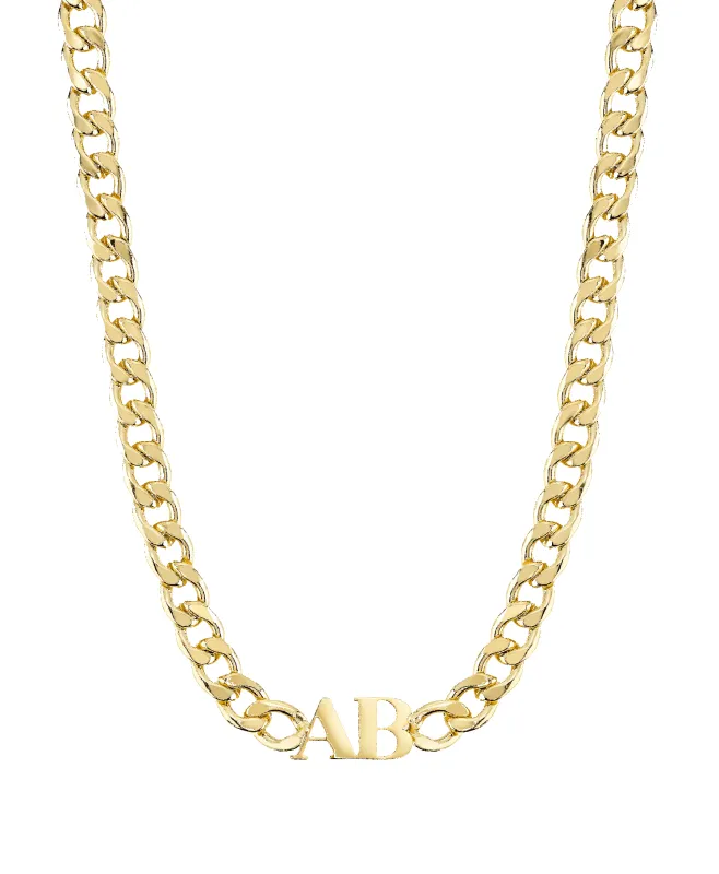 Bold Letters Necklace 18ct Gold Vermeil sold by Larsson & Jennings