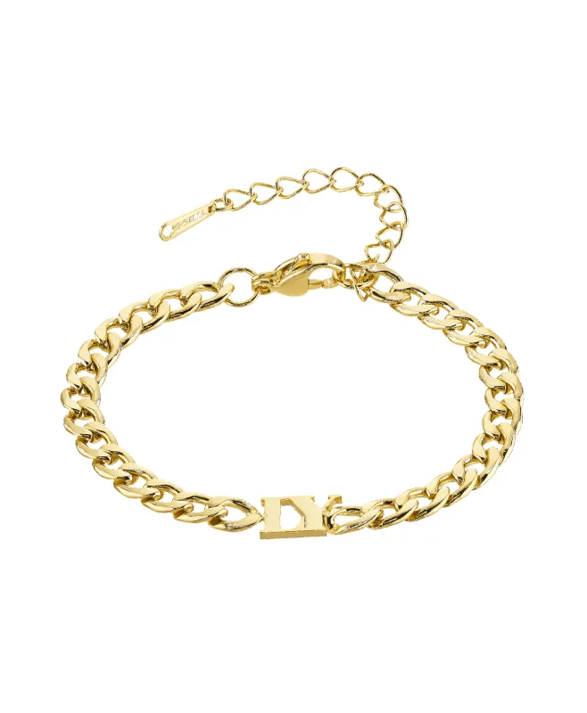 Bold Letters Bracelet 18ct Gold Vermeil sold by Larsson & Jennings
