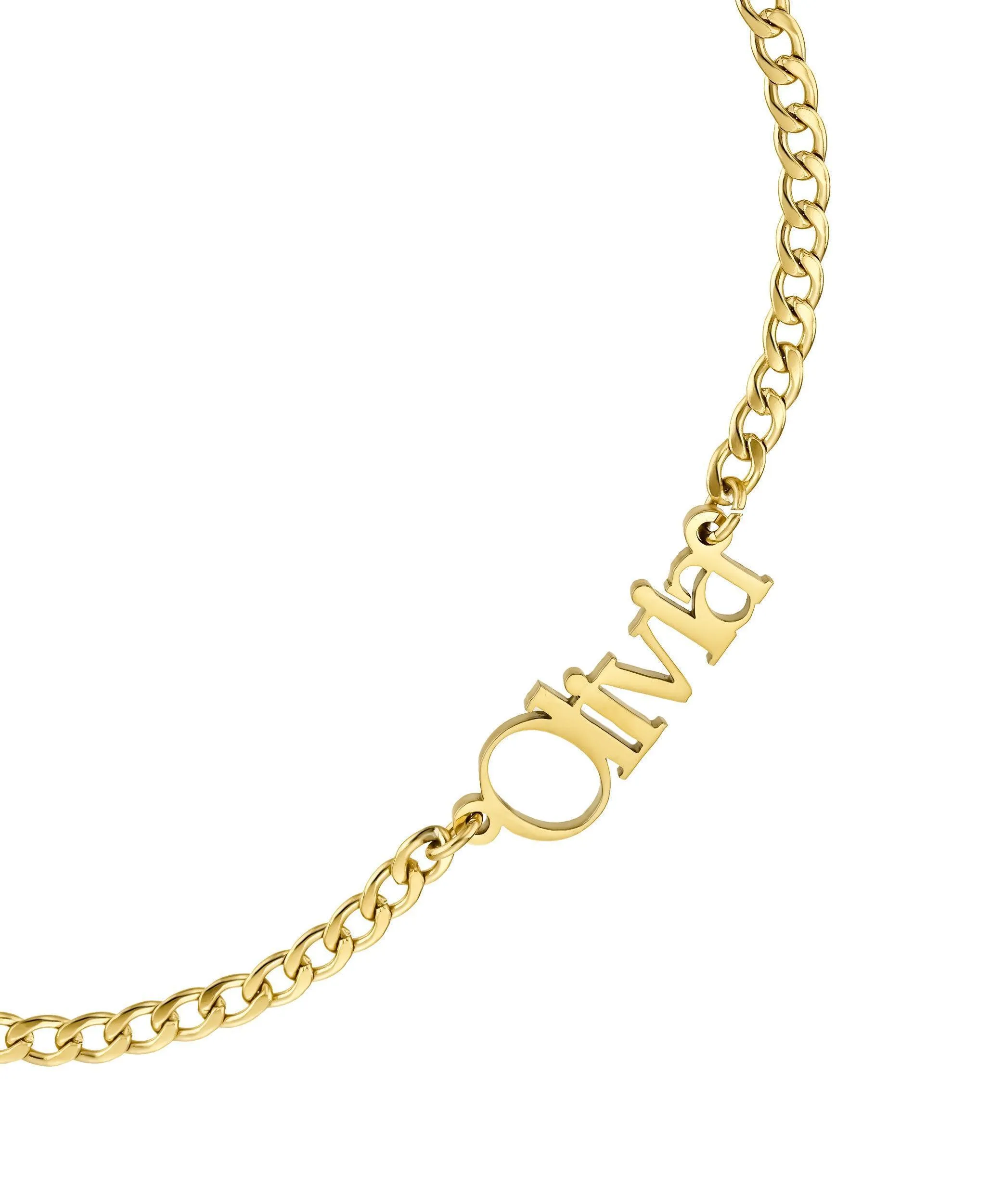 Curb Name Bracelet 18ct Gold Vermeil sold by Larsson & Jennings product image thumbnail 3