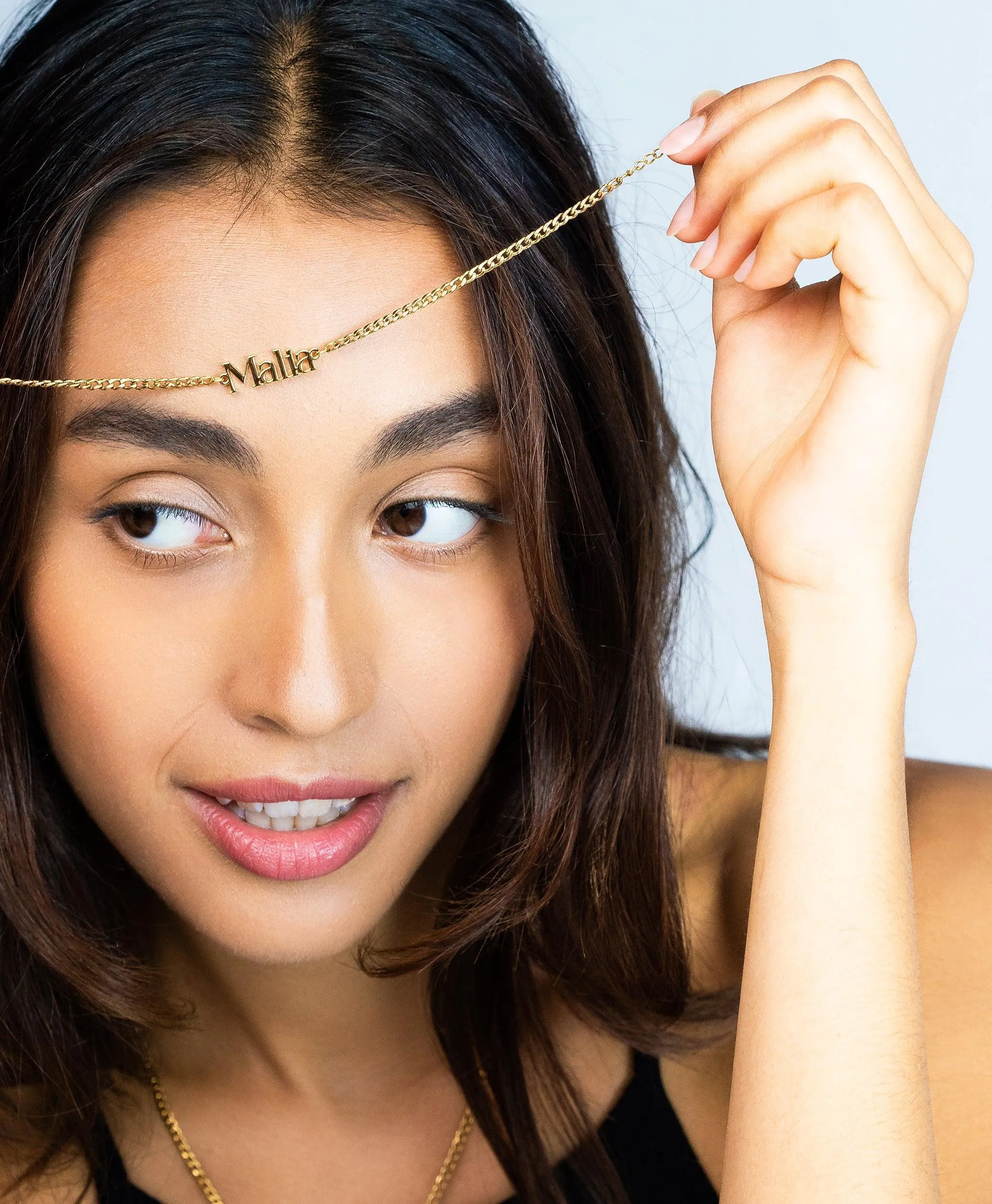 Curb Name Bracelet 18ct Gold Vermeil sold by Larsson & Jennings product image thumbnail 5