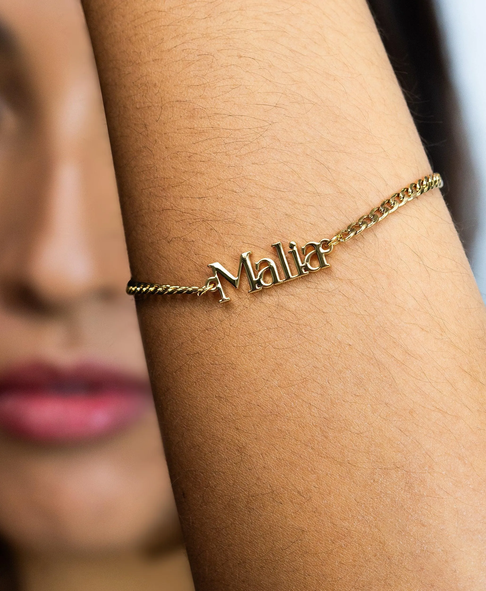 Curb Name Bracelet 18ct Gold Vermeil sold by Larsson & Jennings product image thumbnail 4