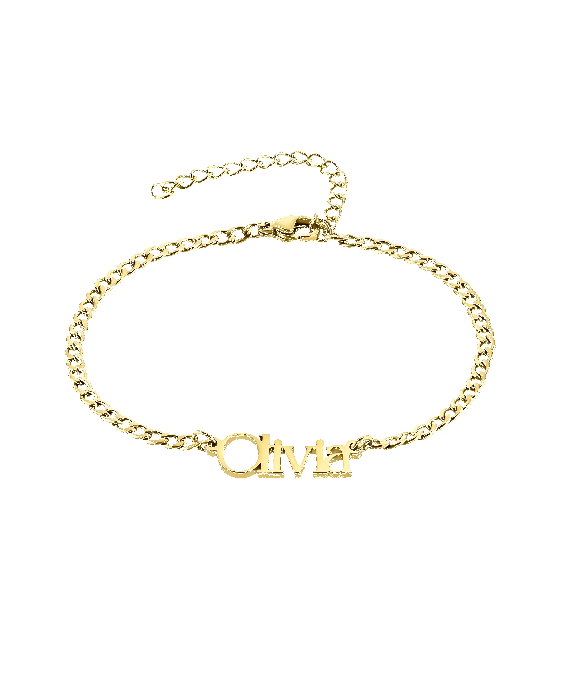 Curb Name Bracelet 18ct Gold Vermeil sold by Larsson & Jennings