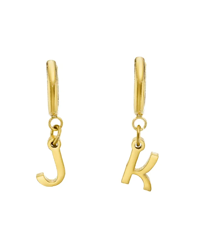Signature Letter Hoops 18ct Gold Vermeil sold by Larsson & Jennings