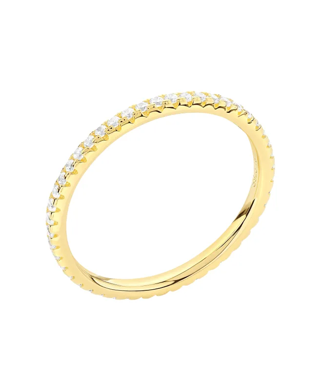 Mila Ring White 18ct Gold Plated sold by Larsson & Jennings