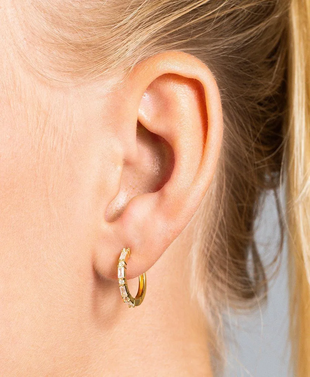 Lilja Creole White 18ct Gold Plated sold by Larsson & Jennings product image thumbnail 2