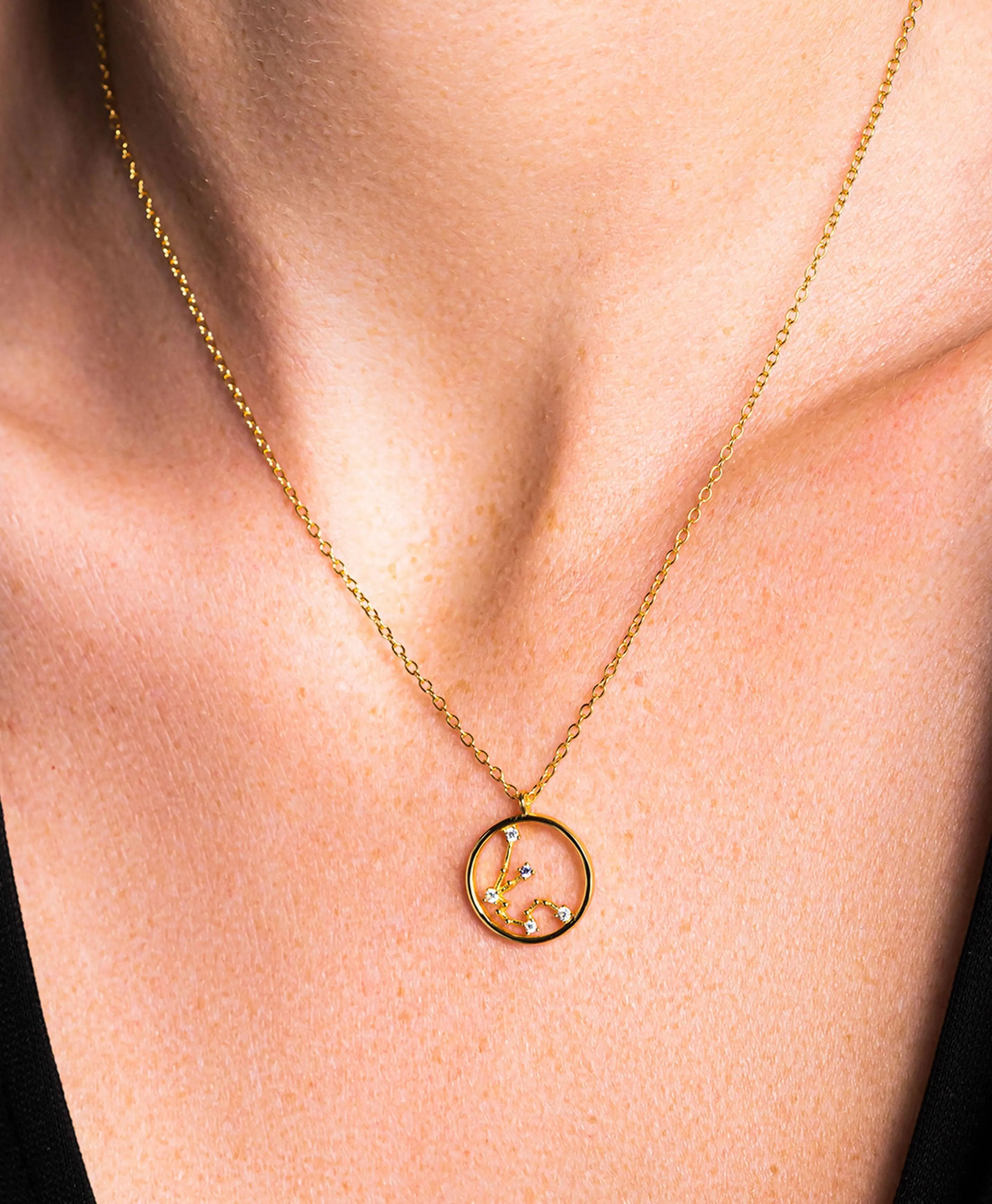 Zodiac Necklace Aquarius 18ct Gold Plated sold by Larsson & Jennings product image thumbnail 2