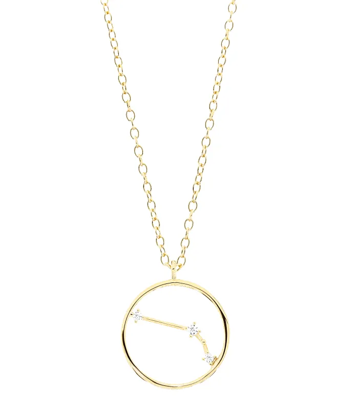 Zodiac Necklace Aries 18ct Gold Plated sold by Larsson & Jennings