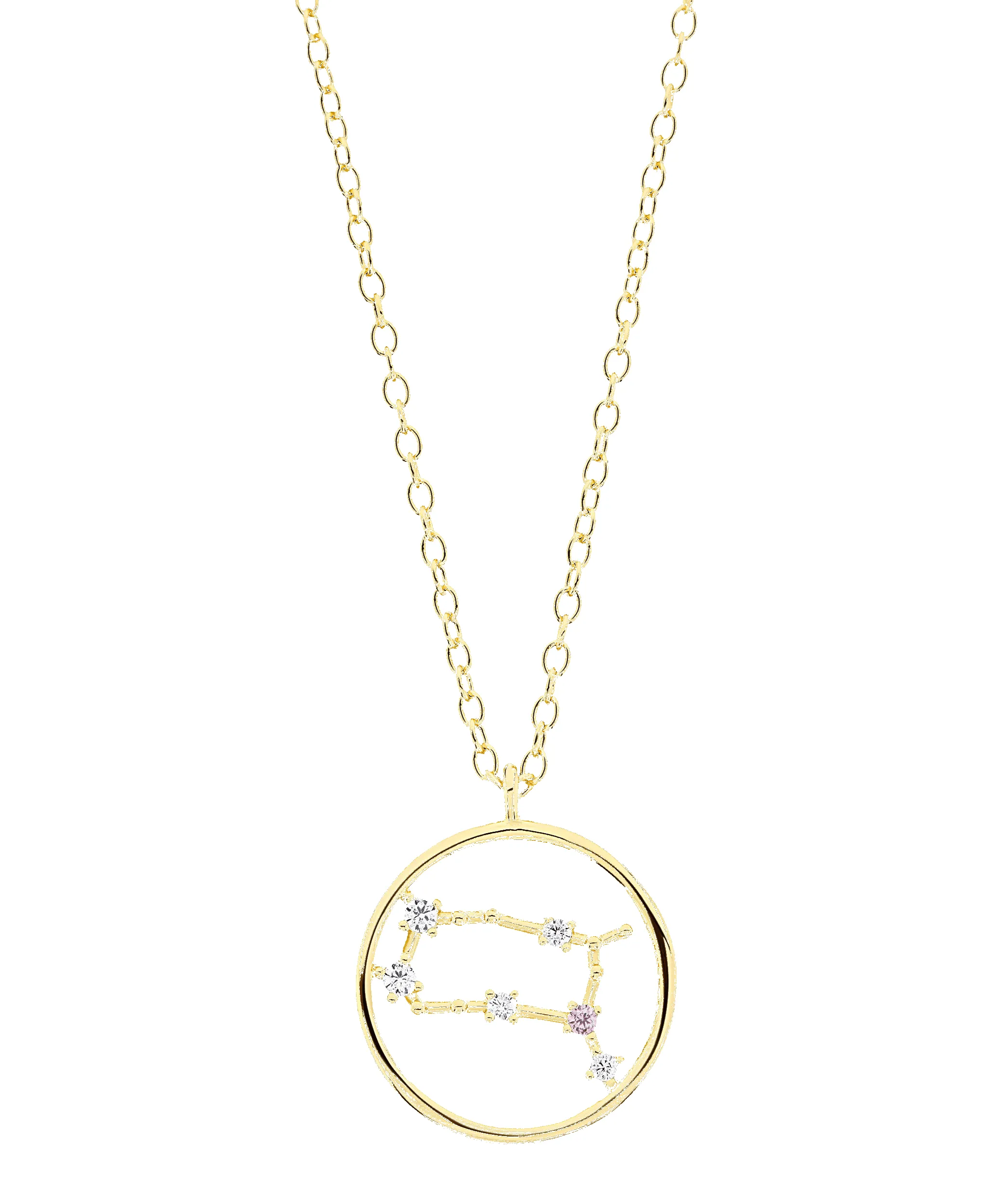 Zodiac Necklace Gemini 18ct Gold Plated sold by Larsson & Jennings