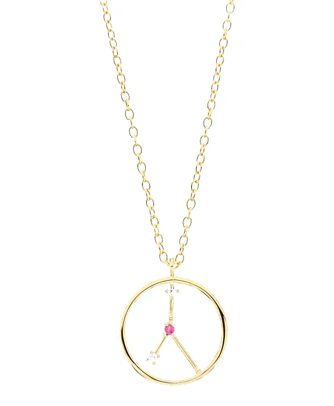 Zodiac Necklace Cancer 18ct Gold Plated sold by Larsson & Jennings