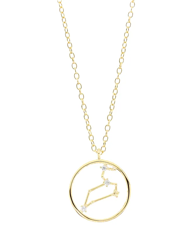 Zodiac Necklace Leo 18ct Gold Plated sold by Larsson & Jennings