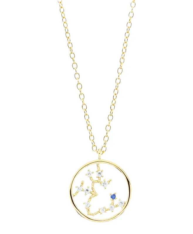 Zodiac Necklace Sagittarius 18ct Gold Plated sold by Larsson & Jennings
