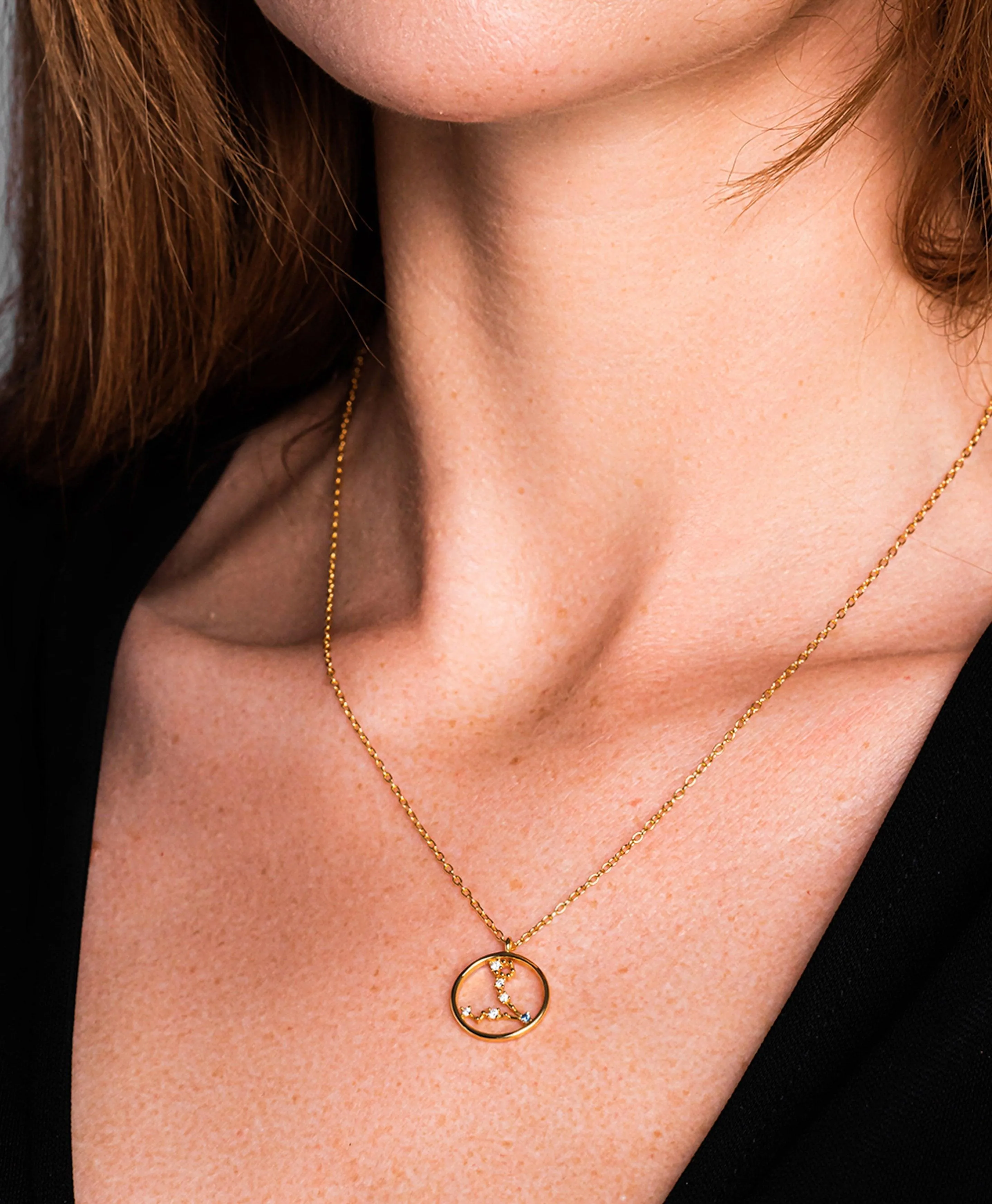 Zodiac Necklace Pisces 18ct Gold Plated sold by Larsson & Jennings product image thumbnail 4