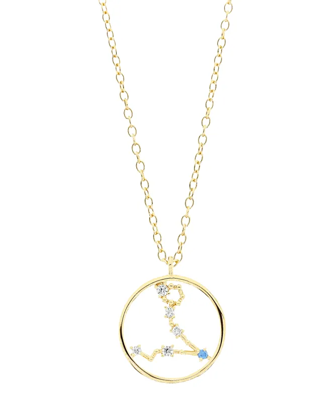 Zodiac Necklace Pisces 18ct Gold Plated sold by Larsson & Jennings