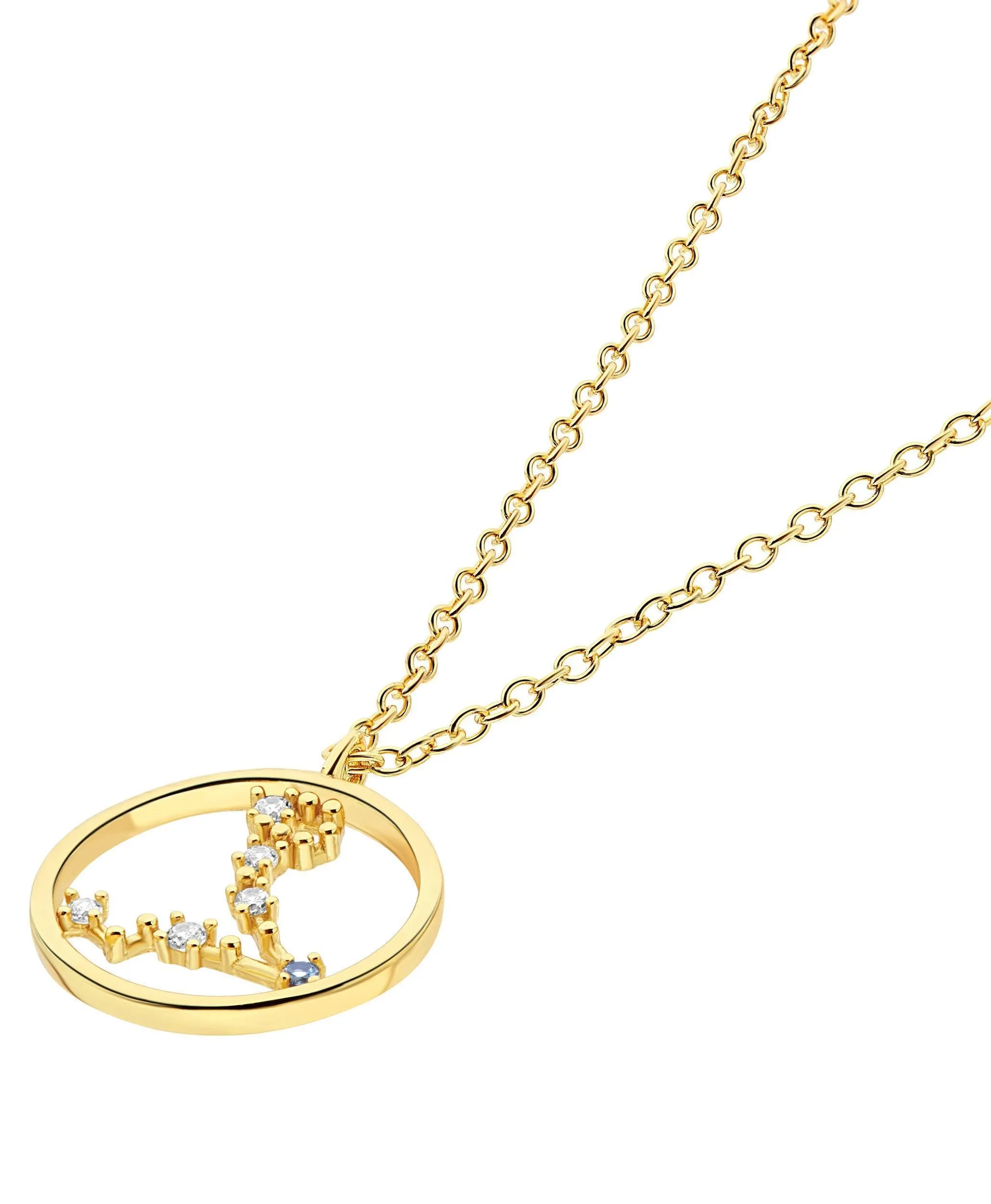 Zodiac Necklace Pisces 18ct Gold Plated sold by Larsson & Jennings product image thumbnail 3