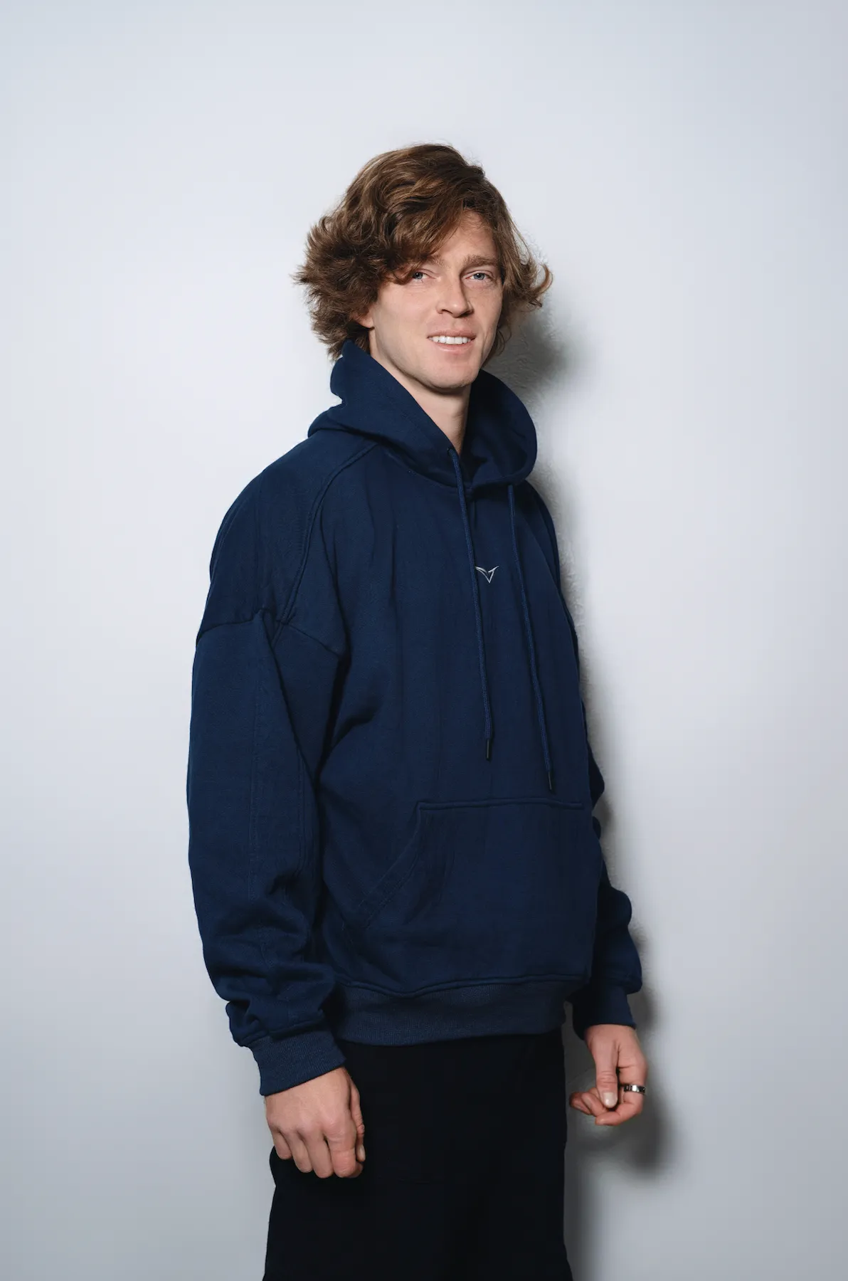 Blue Casual Loose Hoodie sold by Rublo