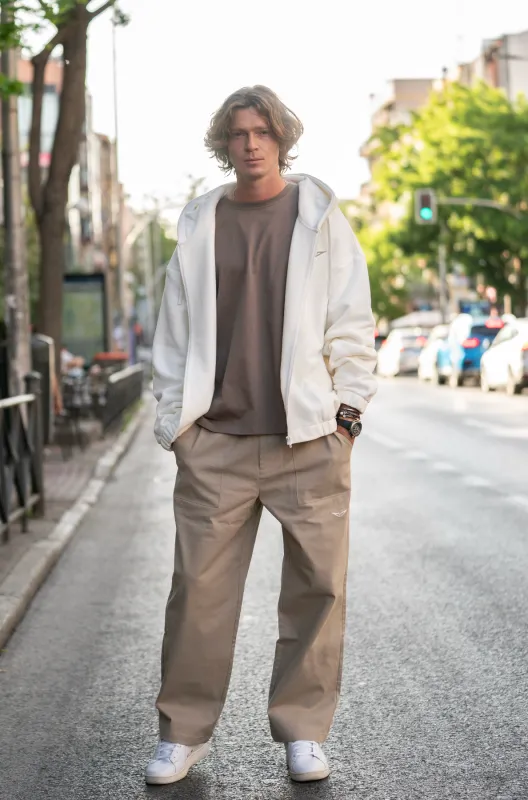 Light Gray Wide-Leg Pants made by Rublo