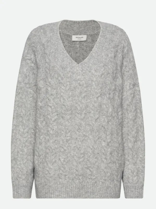 Cable Knit V-neck sold by Rosemunde Copenhagen