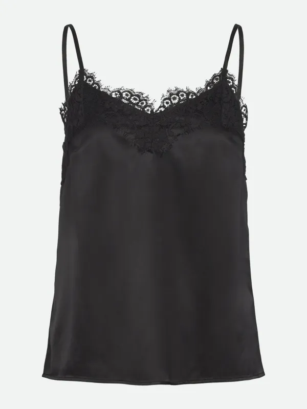 RWJade Silk Regular Strap Lace Top sold by Rosemunde Copenhagen