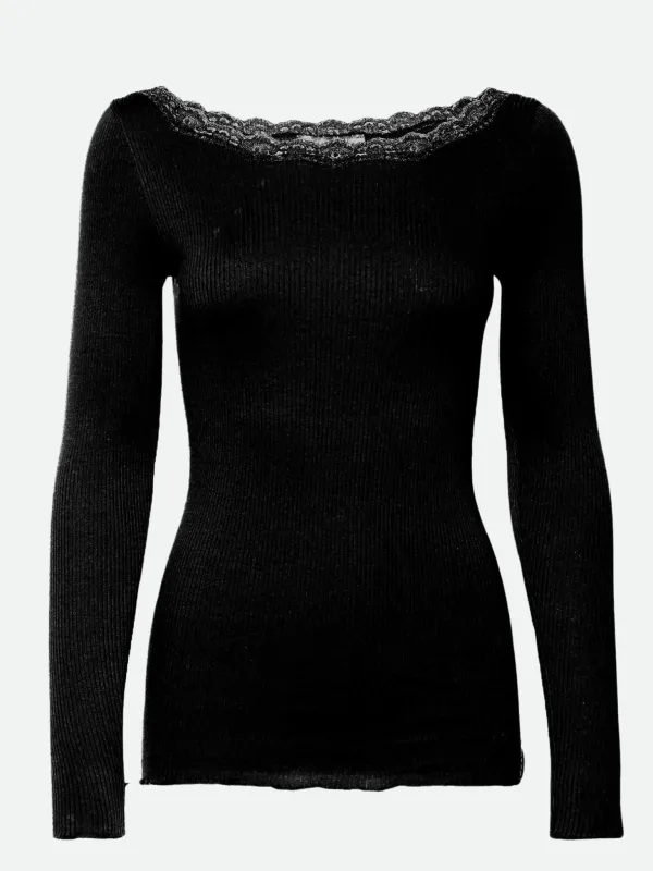 Organic t-shirt w/lace sold by Rosemunde Copenhagen