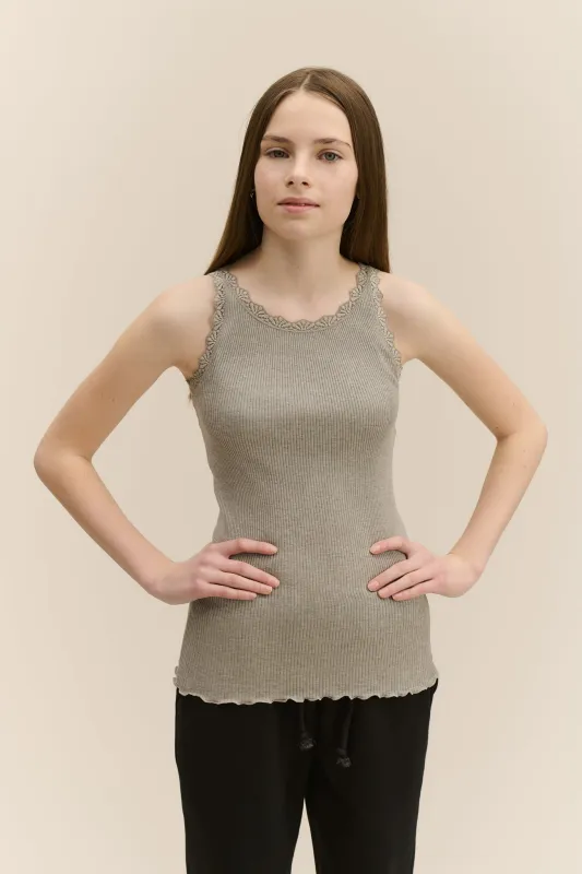 RKBalta Modal SL Lace Top sold by Rosemunde Copenhagen