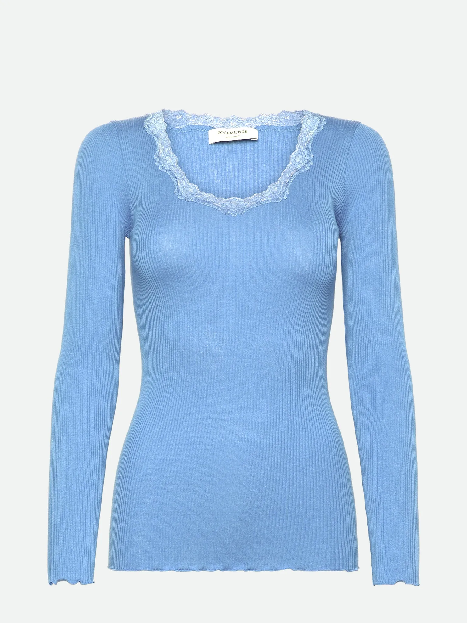 RWBabette LS U-neck Lace T-shirt sold by Rosemunde Copenhagen product image thumbnail 3