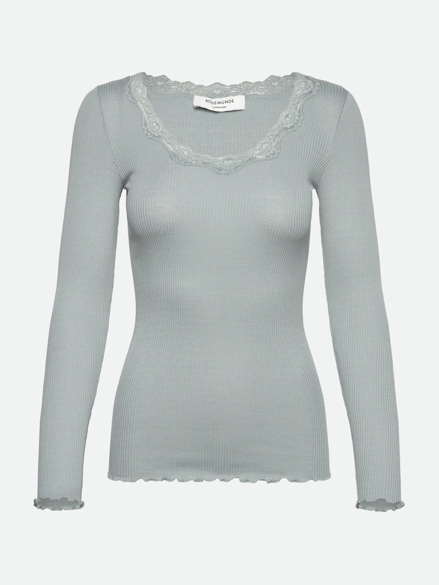 RWBabette LS U-neck Lace T-shirt sold by Rosemunde Copenhagen
