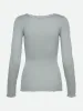 RWBabette LS U-neck Lace T-shirt sold by Rosemunde Copenhagen