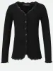 RKBeatha LS Cardigan w/ lace sold by Rosemunde Copenhagen