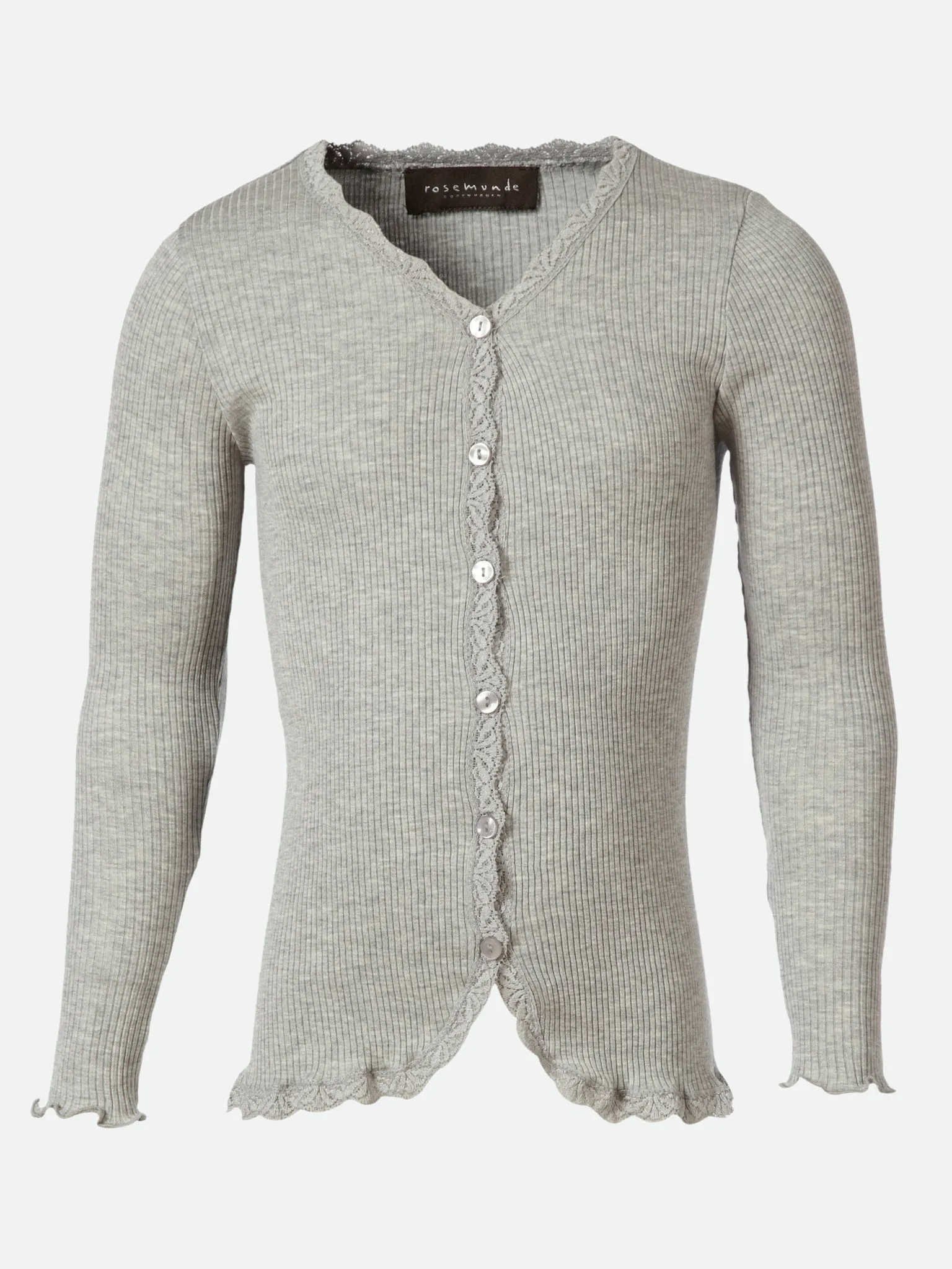 RKBeatha LS Cardigan w/ lace sold by Rosemunde Copenhagen