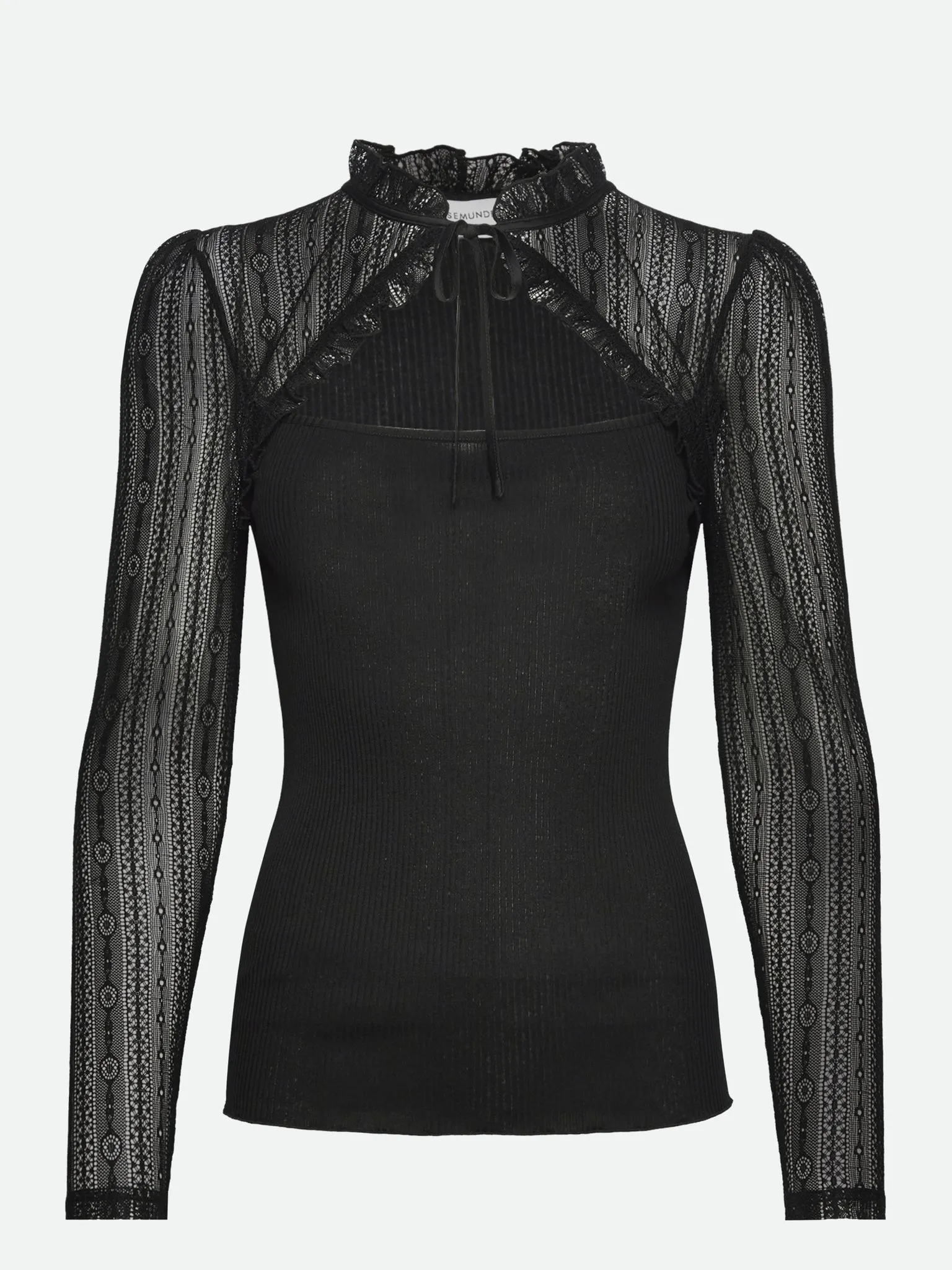 Beatha Silk Blouse w/ lace sold by Rosemunde Copenhagen product image thumbnail 2