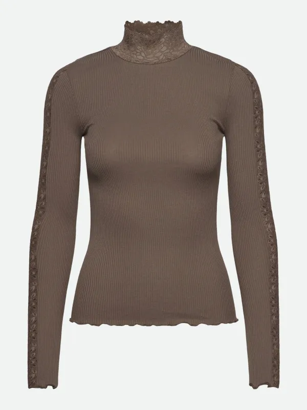 RWBeatha Silk LS Lace T-shirt sold by Rosemunde Copenhagen