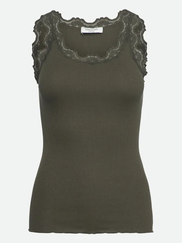 RWBabette Silk SL U-neck Lace Top sold by Rosemunde Copenhagen