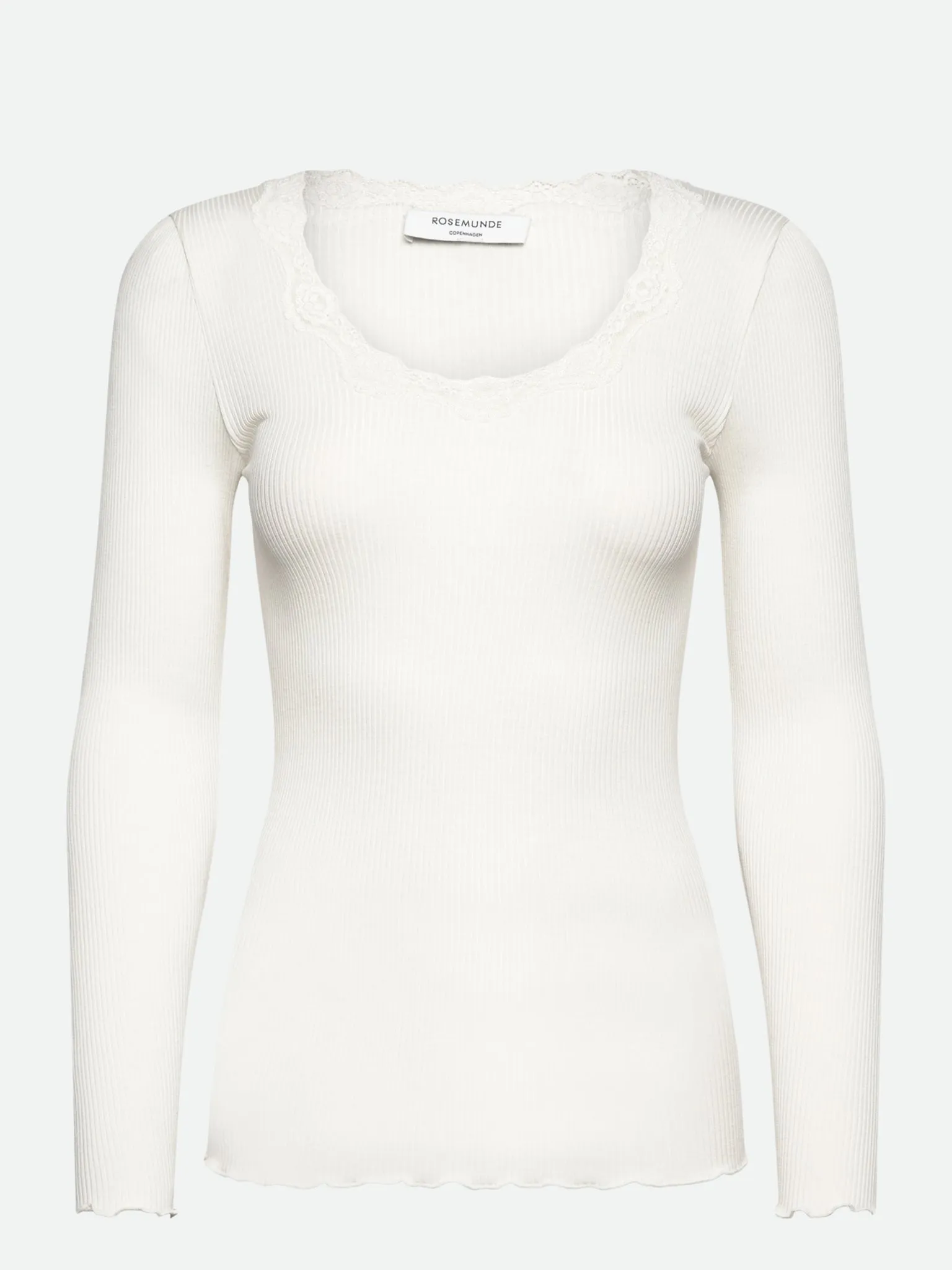 RWBabette Silk LS U-neck Lace T-shirt sold by Rosemunde Copenhagen product image thumbnail 4