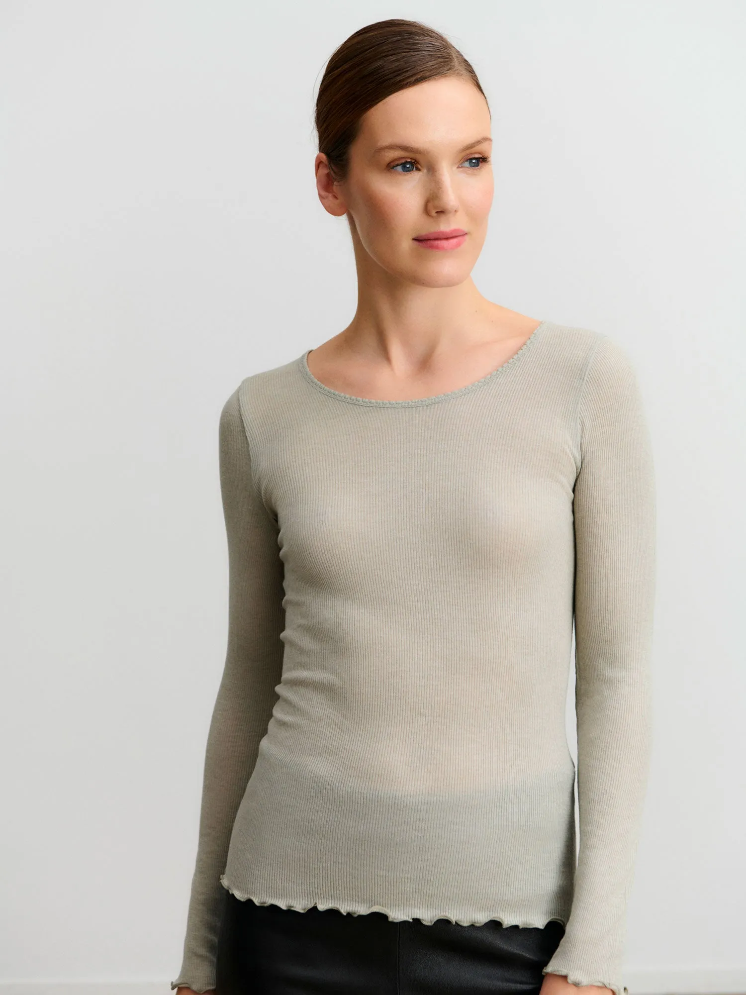 RWBurlington Wool LS O-neck T-shirt sold by Rosemunde Copenhagen product image thumbnail 3
