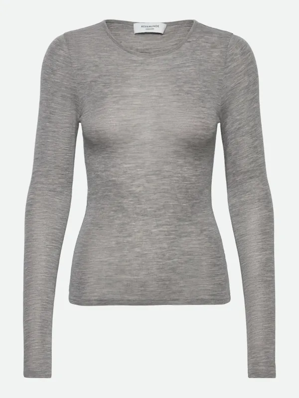 RWSara Cashmere Blend LS T-shirt made by Rosemunde Copenhagen
