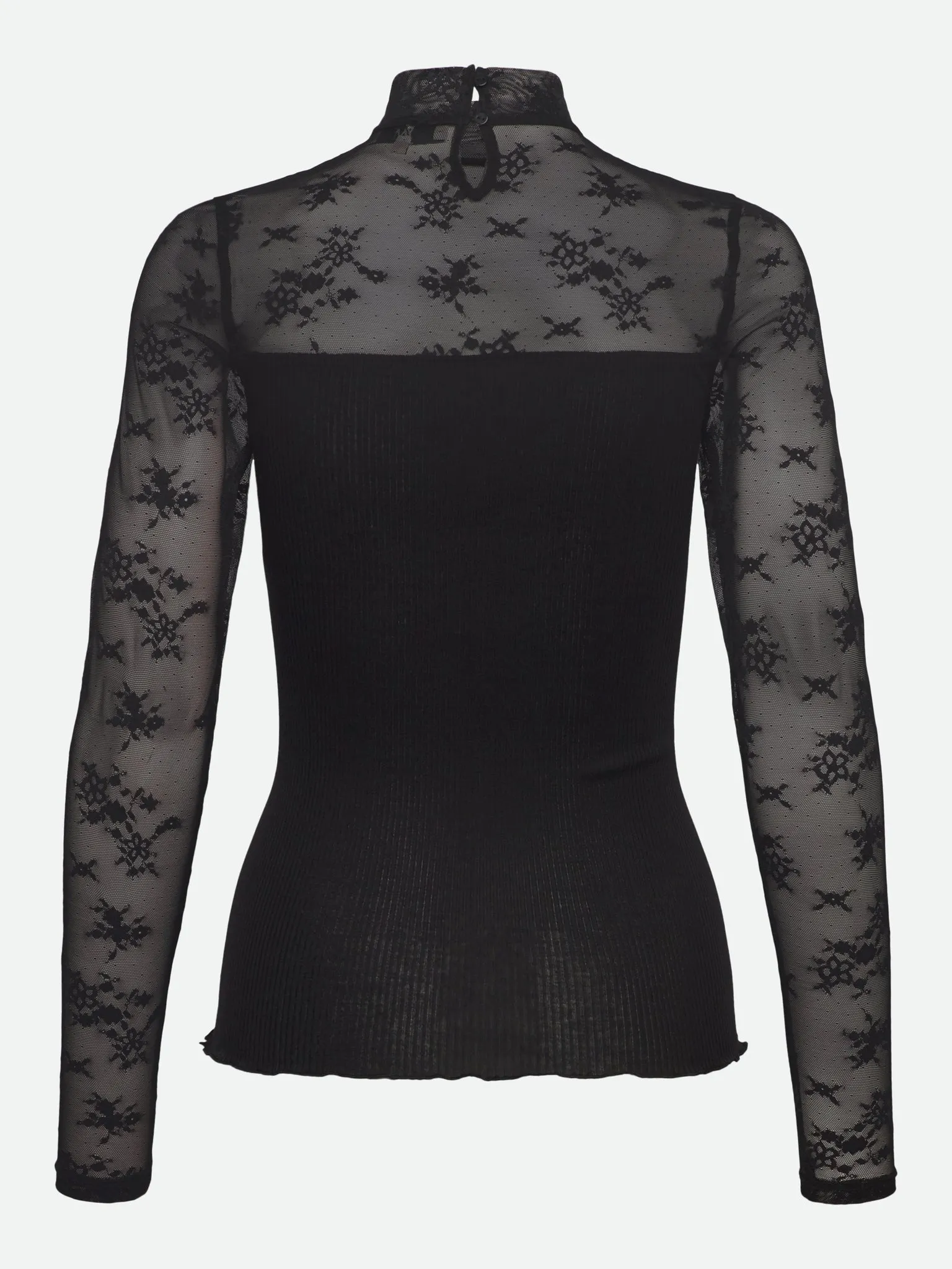 RMWBalta Modal LS T-neck Full Lace T-shirt sold by Rosemunde Copenhagen product image thumbnail 3