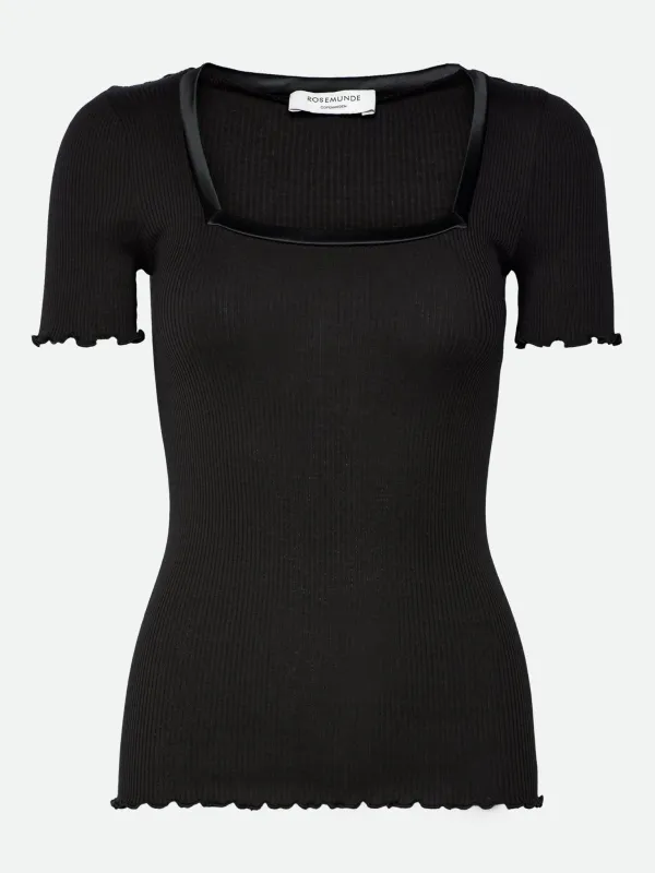 RWBeatha Silk SS Satin Tape T-shirt sold by Rosemunde Copenhagen